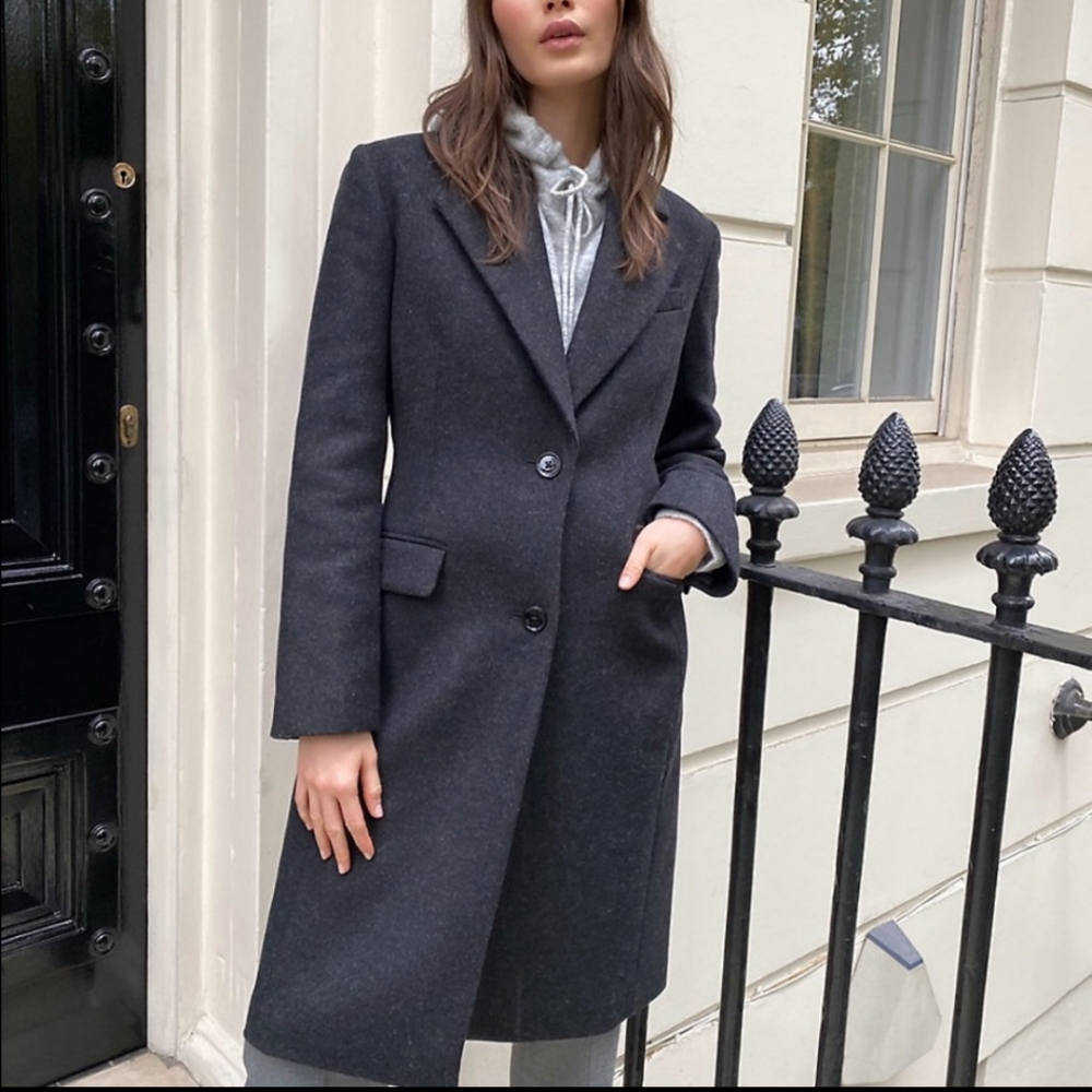 BNWT Aritzia Babaton Davenport Wool Coat 2XS Heather Grey